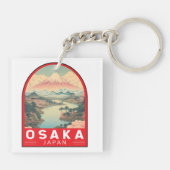 Porte-clés Osaka Japan Mount Fuji Travel Art Emblem (Dos)