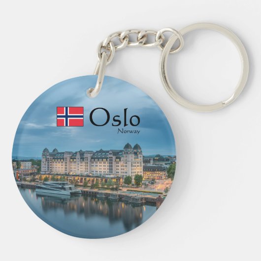 Porte-clés Oslo Norvège (Dos)