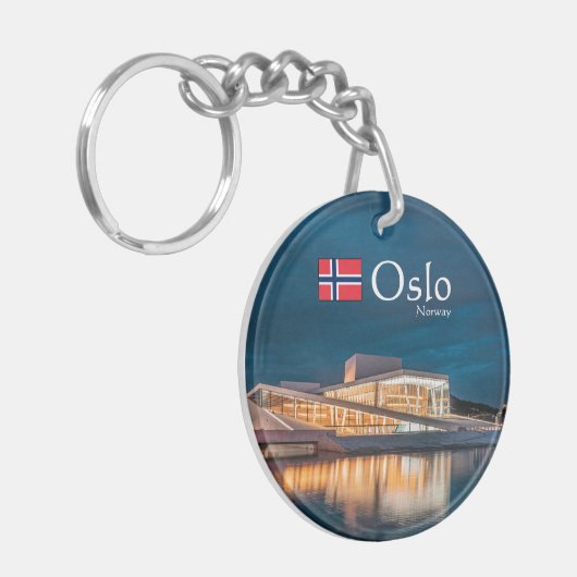 Porte-clés Oslo Norvège Souvenir (Devant gauche)