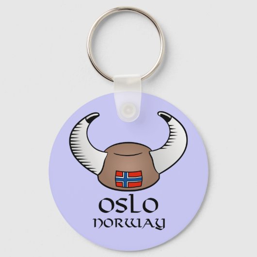 Porte-clés Oslo Norvège Viking Casquette (Recto)