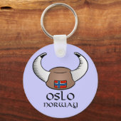 Porte-clés Oslo Norvège Viking Casquette (Recto)