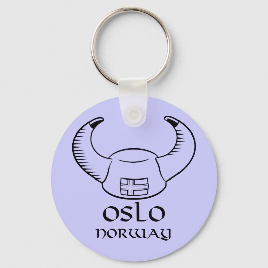 Porte-clés Oslo Norvège Viking Casquette (Recto)