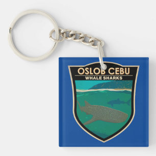 Porte-clés Oslob Cebu Philippines Baleine Shark Travel Vintag