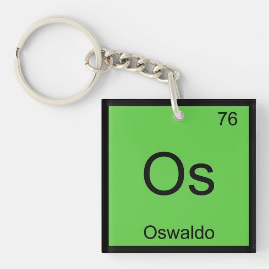 Porte-clés Oswaldo Nom Chimie Élément Tableau Périodique (Devant)