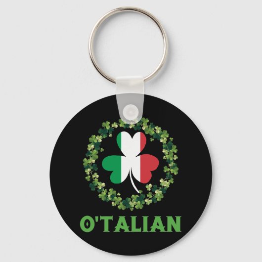 Porte-clés O'talian Italien Irlandais Saint Patricks Shamrock (Recto)