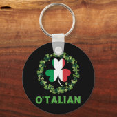 Porte-clés O'talian Italien Irlandais Saint Patricks Shamrock (Recto)