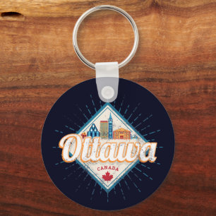 Porte-clés Ottawa Skyline Ontario Retro Canada Vintage
