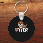 Porte-clés Otter Chaos Funny Animal Lover Cute Pun Sayings Qu (Recto)