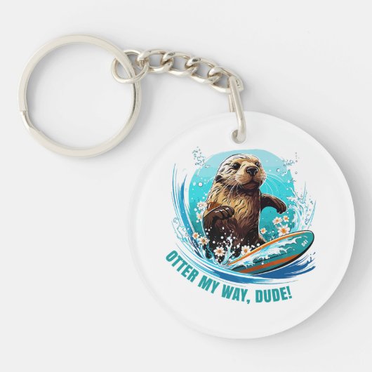 Porte-clés Otter de surf 841 Otter My Way Dude California Ott (Devant)