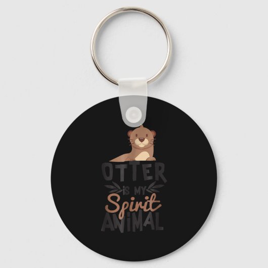 Porte-clés Otter est mon animal d'esprit mignon| Otter Lover  (Recto)