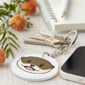 Porte-clés Otter souriant mignon (Devant droit)