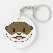 Porte-clés Otter souriant mignon (Dos)