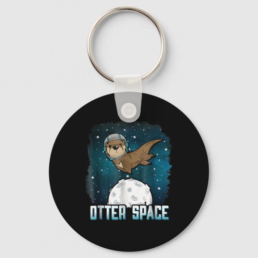 Porte-clés Otter Space | Funny Otter Space Animal (Recto)