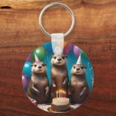 Porte-clés Otter Triplets Anniversaire, (Recto)