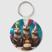 Porte-clés Otter Triplets Anniversaire, (Verso)