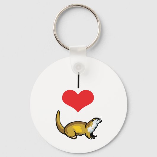 Porte-clés Otters I Heart (Love) (Recto)