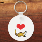 Porte-clés Otters I Heart (Love) (Recto)