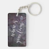 Porte-clés Où est votre foyer ? Abrégé sur rustique 2 (Dos)