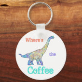Porte-clés Où se trouve la citation de dinosaure de Coffee Fu (Recto)