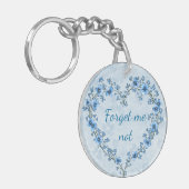 Porte-clés Oubliez-moi non Custom Keepsaké souvenir (Devant gauche)