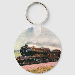 Porte-clés Ouest américain vintage, train de la frontière occ