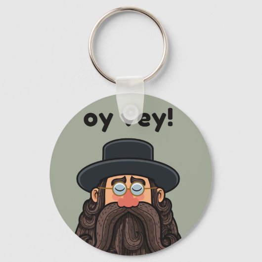 Porte-clés OUI ! Funny RABBI Peronalisé (Recto)