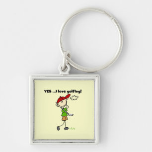 Porte-clés OUI J'adore les T-shirts et Cadeaux de Golf