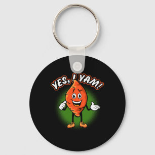 Porte-clés Oui, je suis drôle Yam Patate douce Pun Thanksgivi