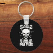 Porte-clés Oui, je suis électricien (Recto)