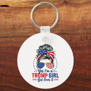 Porte-clés Oui, je suis une fille de Trump qui s'en remet