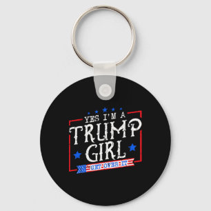 Porte-clés Oui, je suis une fille de Trump qui s'en remet aux