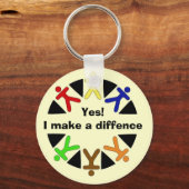 Porte-clés oui logo, oui! Je fais une différence (Recto)