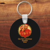 Porte-clés Our First Christmas Together 2025 Matching Couple (Recto)