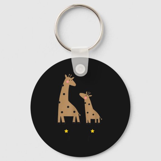 Porte-clés Our First Father's Day 2026, Funny Giraffe Gift Da (Recto)