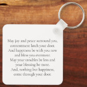 Porte-clés Our Home With Irish Blessing (Verso)