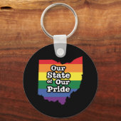 Porte-clés Our State of Our Pride Ohio (Recto)