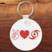 Porte-clés Ouragan Peace Love (Recto)
