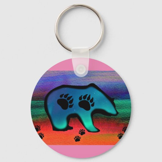 Porte-clés Ours aurores boréales Esprit Ours (Recto)