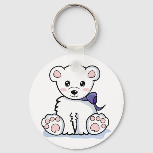 Porte-clés Ours blanc mignon