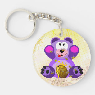 Porte-clés Ours bleu