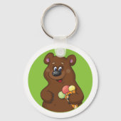 Porte-clés Ours Brown Avec Crème Glaciaire (Recto)