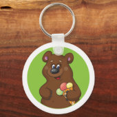 Porte-clés Ours Brown Avec Crème Glaciaire (Recto)