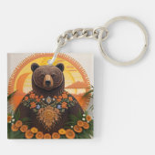 Porte-clés Ours brun majestueux (Dos)