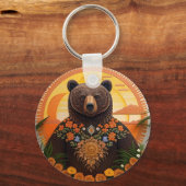 Porte-clés Ours brun majestueux (Recto)