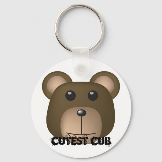 Porte-clés Ours, Cube Coupe (Recto)