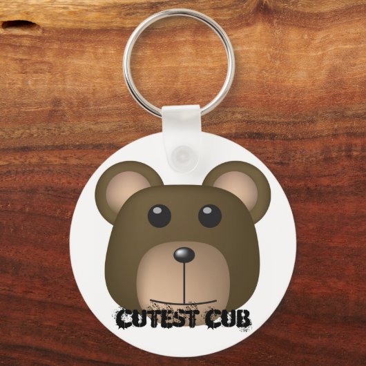 Porte-clés Ours, Cube Coupe (Recto)