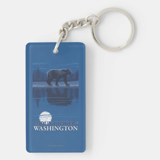 Porte-clés Ours dans le clair de lune - Baker de bâti, (Dos)