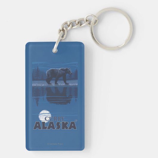 Porte-clés Ours dans le clair de lune - cari, Alaska (Dos)