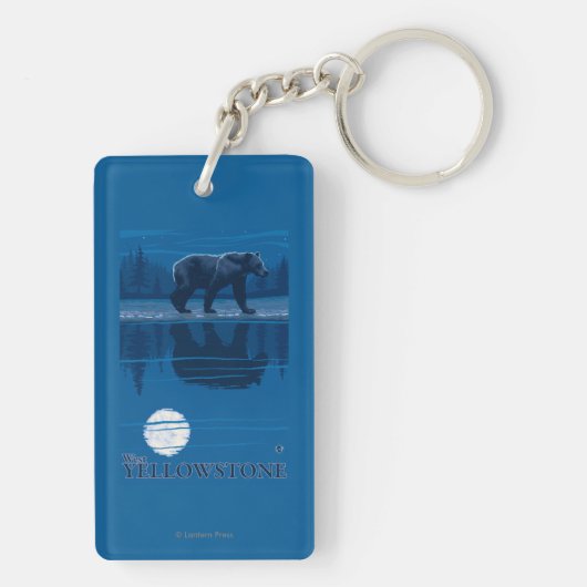 Porte-clés Ours dans le clair de lune - Yellowstone (Dos)