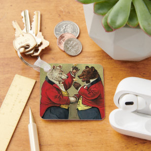 Porte-clés Ours dansants heureux victoriens vintage